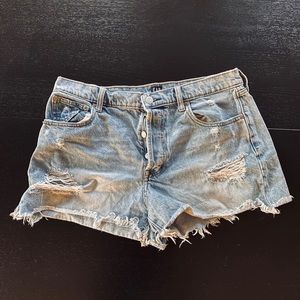 vintage ripped jean shorts